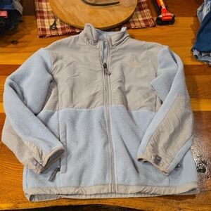 The North Face Light Blue and Beige Fleece Jacket